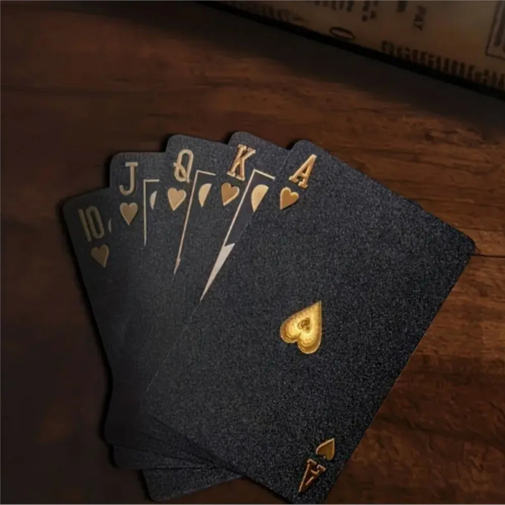 Jeu de Poker Givré — Noir & Or