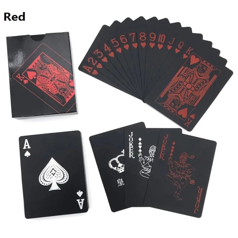 Jeu de Poker Waterproof — Finition Noir Doré