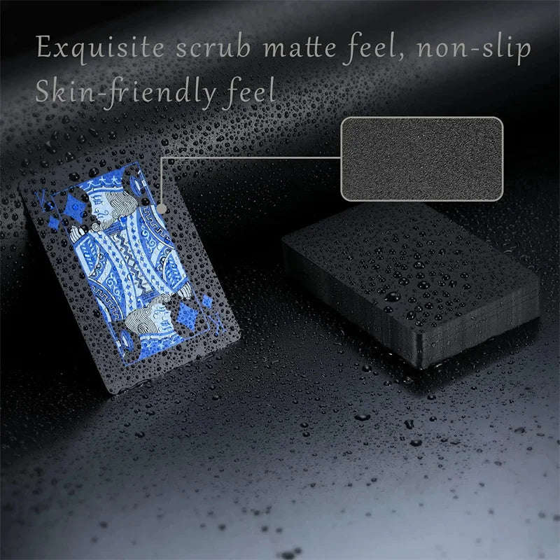 Jeu de Poker Waterproof — Finition Noir Doré