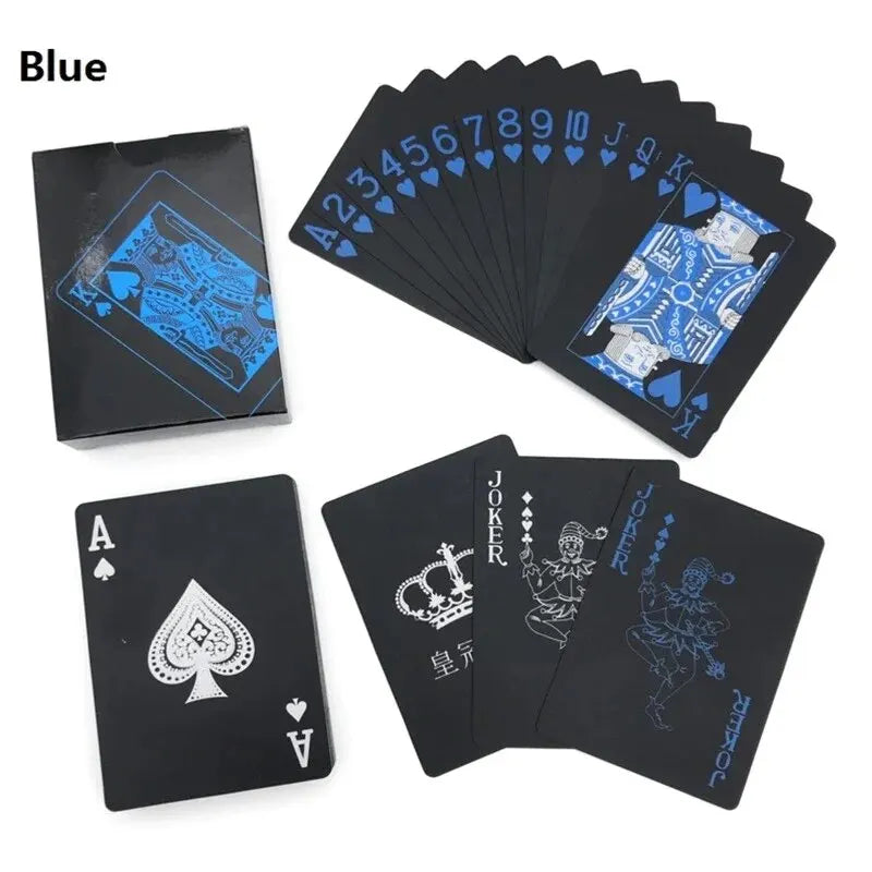 Jeu de Poker Waterproof — Finition Noir Doré