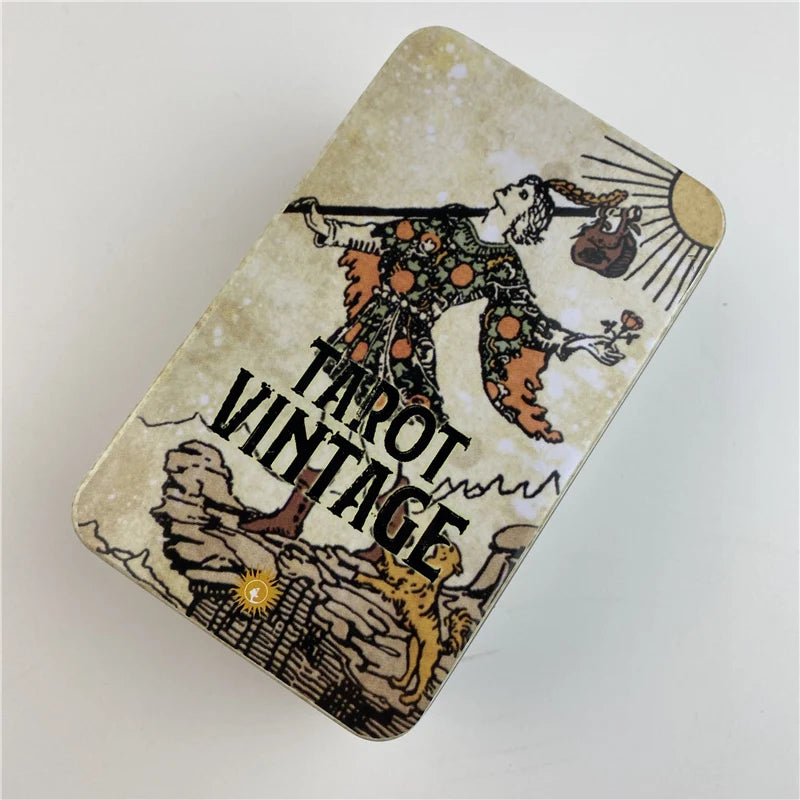 Tarot Vintage — Coffret Métal Doré