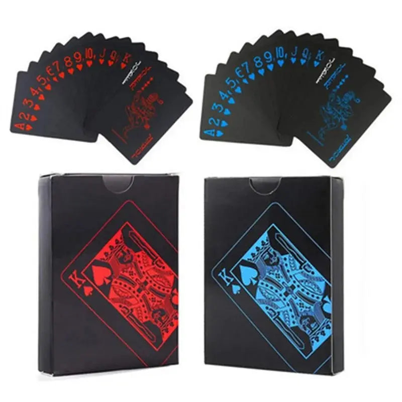 Jeu de Poker Waterproof — Finition Noir Doré