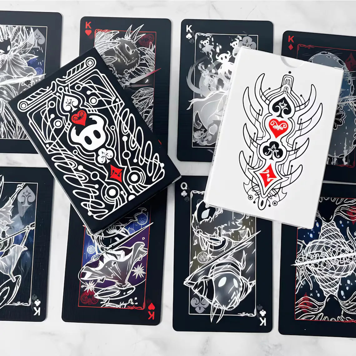 Jeu de Poker Chevalier — Édition Noir & Blanc