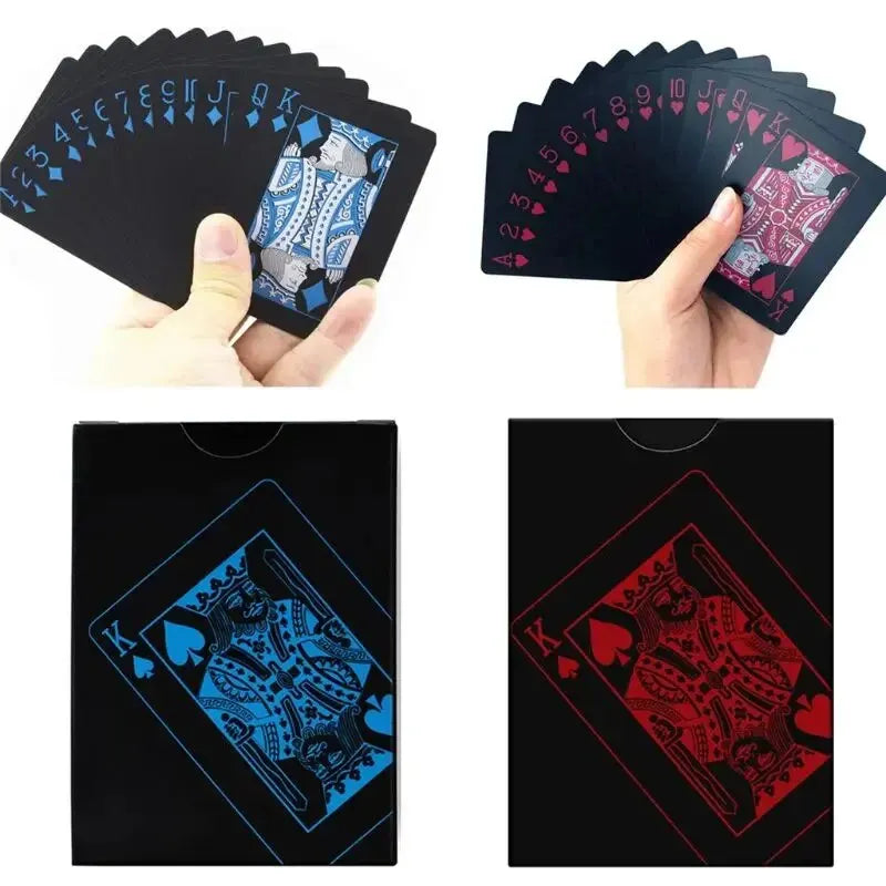 Jeu de Poker Waterproof — Finition Noir Doré